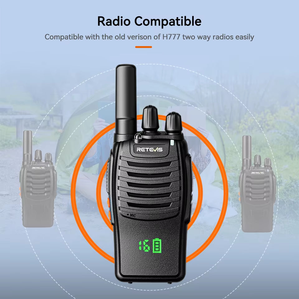 H777H Walkie Talkie Hidden Display Two-Way Radio 1Or 2 PCS Walkie-Talkie PMRFRS Communication Radio Portable for Camping