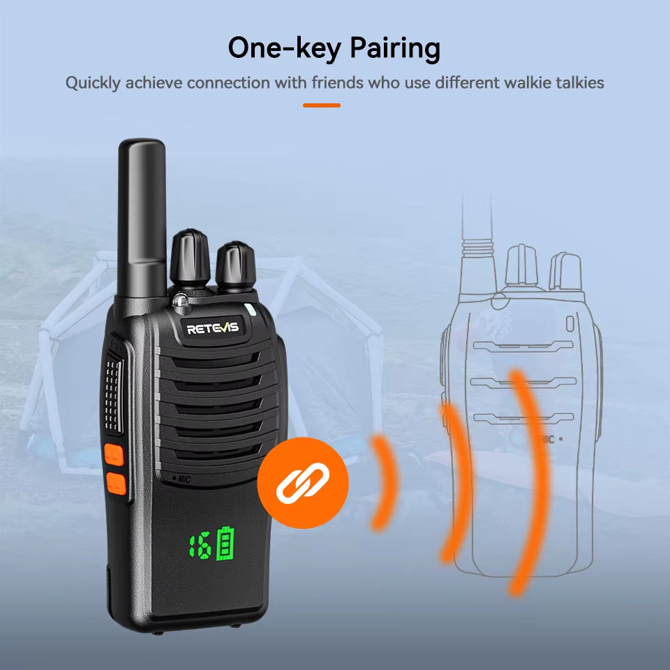 H777H Walkie Talkie Hidden Display Two-Way Radio 1Or 2 PCS Walkie-Talkie PMRFRS Communication Radio Portable for Camping