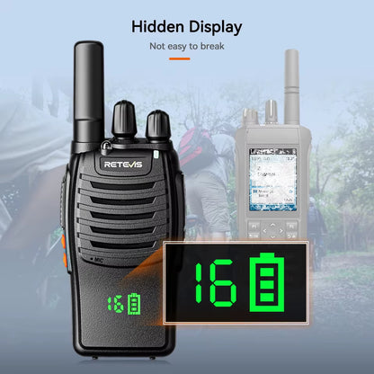 H777H Walkie Talkie Hidden Display Two-Way Radio 1Or 2 PCS Walkie-Talkie PMRFRS Communication Radio Portable for Camping